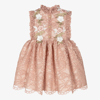 IRPA GIRLS PINK FLORAL LACE DRESS