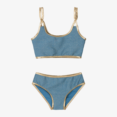 Nessi Byrd Babies' Girls Blue Glitter Bikini (uv50)
