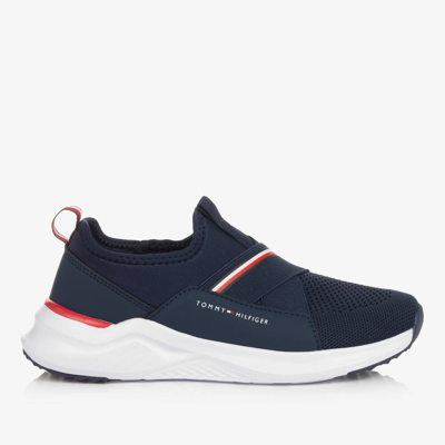 Tommy Hilfiger Teen Boys Navy Blue Slip-on Trainers