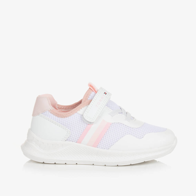 Tommy Hilfiger Babies' Girls White & Pink Velcro Trainers