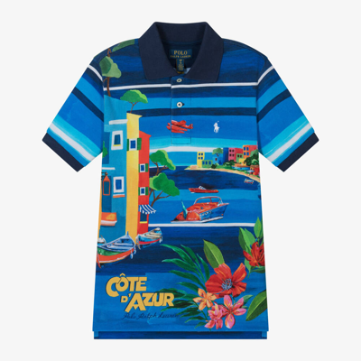 Ralph Lauren Babies' Boys Blue Riviera Cotton Polo Shirt