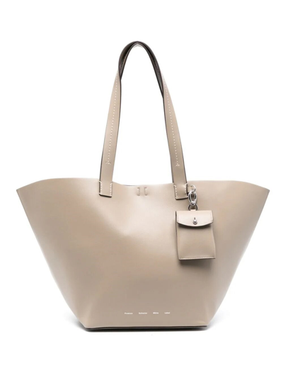 Proenza Schouler White Label Bedford Large Leather Tote Bag In Beige