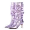 TORAL TORAL  SLOUCHY METALLIC PINK BOOTS