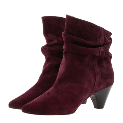Toral Suede Ankle Boots In Red