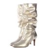 TORAL TORAL  SLOUCHY METALLIC GOLD BOOTS