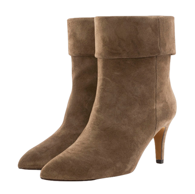 Toral Cogñac Suede Ankle Boots In Brown