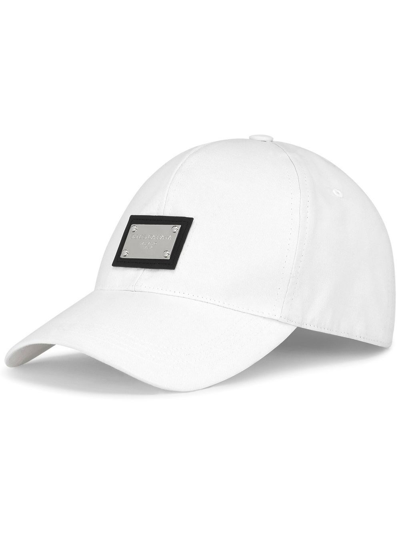 Dolce & Gabbana Cappello Da Baseball Dg Essentials Con Placca Logo In White