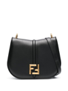 Fendi Black Smooth And Full-grain Leather Bag In Black
