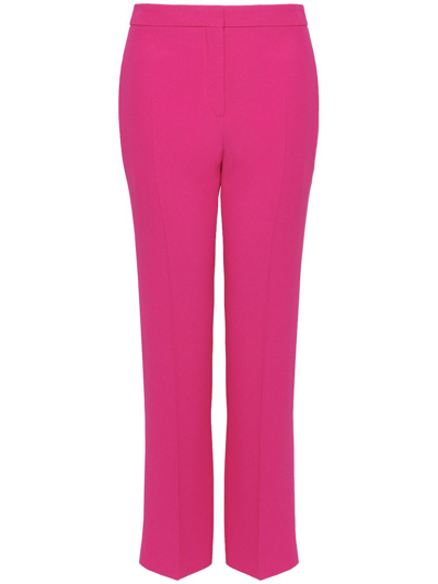 Alexander Mcqueen Cropped Tailored Trousers In Pink