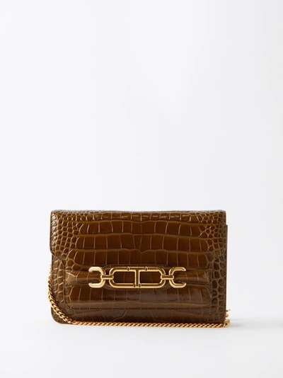 Tom Ford Whitney Small Leather Shoulder Bag In Gold