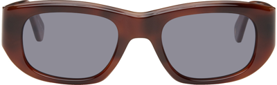 Garrett Leight Brown Laguna Sunglasses In Vinbrt/bs Tortoise
