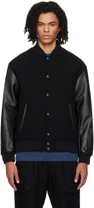 Sophnet Black Varsity Bomber Jacket