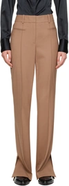 HELMUT LANG BEIGE FLARED TROUSERS