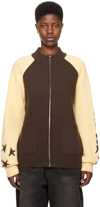 We11 Done Brown & Yellow Zip Jacket In Brown