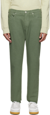 Apc Green Petit New Standard Jeans In Kai Forest Green