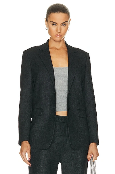 Sprwmn Oversized Blazer In Charcoal