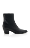 Gianvito Rossi Kinney Leather Ankle Boots In Black