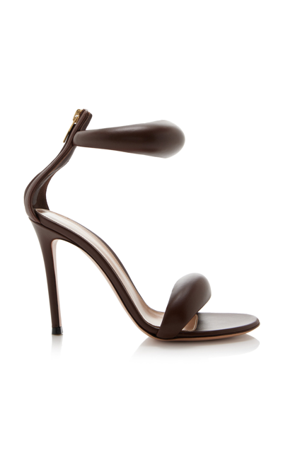 Gianvito Rossi Leather Bijoux Sandals 105 In Brown