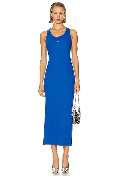 Givenchy Rib Tank Dress In Moroccan Blue