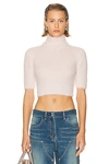 GIVENCHY 4G TONAL HIGH NECK CROPPED SWEATER
