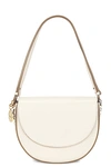 Stella Mccartney Frayme Medium Flap Shoulder Bag In Pure White