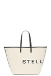 STELLA MCCARTNEY SALT AND PEPPER CANVAS TOTE BAG