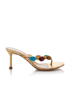 Gianvito Rossi Shanti Thong 70 Sandals In Gold