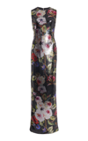 DOLCE & GABBANA SEQUINED FLORAL MAXI DRESS
