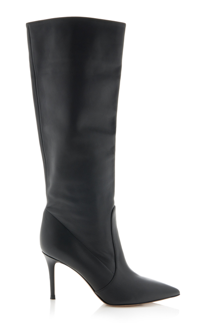 Gianvito Rossi Hansen 85 Knee-high Leather Boots In Black