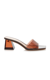 GIANVITO ROSSI COSMIC PVC; LUCITE SANDALS