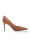 Gianvito Rossi Gianvito 85 Suede Pump In Beige