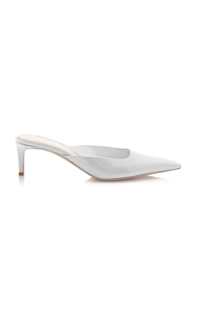 Gianvito Rossi Leather Mules In Ivory