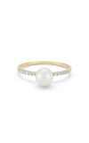 MATEO 14K YELLOW GOLD DIAMOND; PEARL RING