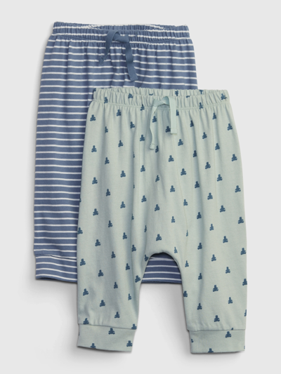 Gap Kids' Baby First Favorites Pull-on Pants (2-pack) In Frothy Aqua Blue