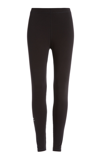 Balenciaga Black Leggings With Side Logo Detail In Stretch Spandex Woman In Black