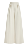 MAX MARA ZINNIA PLEATED JERSEY WIDE-LEG PANTS