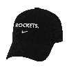 Nike Houston Rockets Icon Edition  Unisex Nba Corduroy Campus Cap In Black