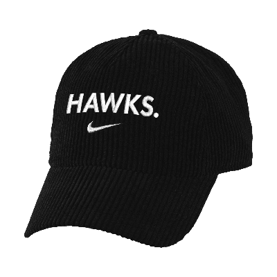 Nike Atlanta Hawks Icon Edition  Unisex Nba Corduroy Campus Cap In Black