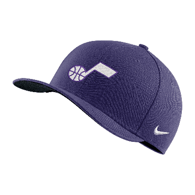 Nike Utah Jazz City Edition  Unisex Nba Swoosh Flex Cap In Purple