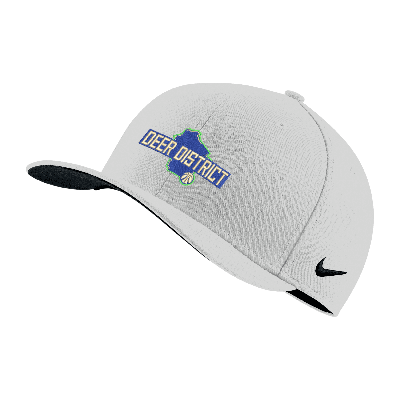 Nike Milwaukee Bucks City Edition  Unisex Nba Swoosh Flex Cap In White