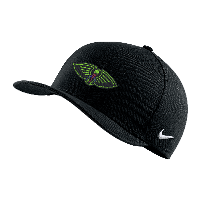 Nike New Orleans Pelicans City Edition  Unisex Nba Swoosh Flex Cap In Black