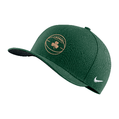 Nike Boston Celtics City Edition  Unisex Nba Swoosh Flex Cap In Green