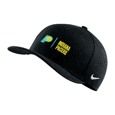 Nike Indiana Pacers City Edition  Unisex Nba Swoosh Flex Cap In Black