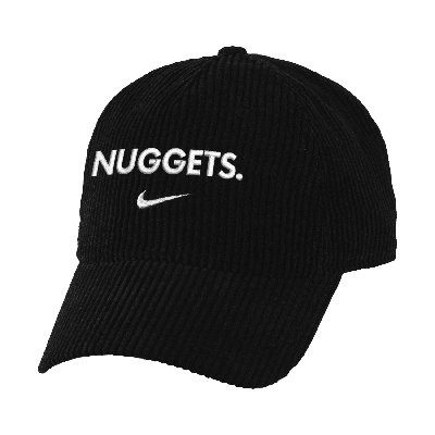 Nike Denver Nuggets Icon Edition  Unisex Nba Corduroy Campus Cap In Black