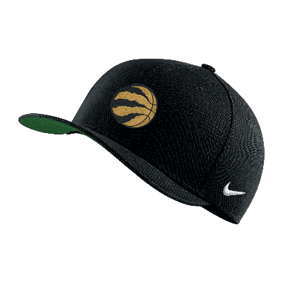Nike Toronto Raptors City Edition  Unisex Nba Swoosh Flex Cap In Black