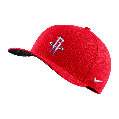 Nike Houston Rockets City Edition  Unisex Nba Swoosh Flex Cap In Red