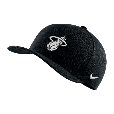 Nike Miami Heat City Edition  Unisex Nba Swoosh Flex Cap In Black
