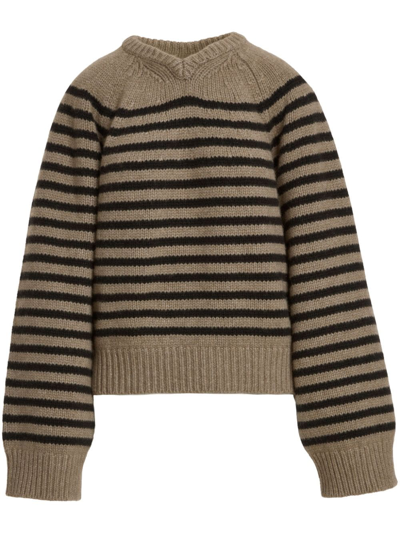 Khaite Nalani Stretch-cashmere Sweater In Grey