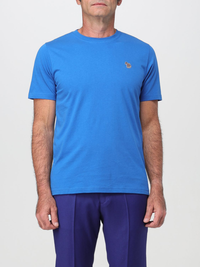 Ps By Paul Smith T-shirt Ps Paul Smith Men Color Gnawed Blue