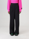 MSGM PANTS MSGM WOMAN COLOR BLACK,F10371002